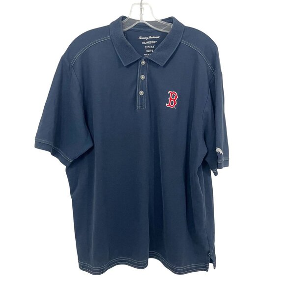 Tommy Bahama Islandzone Boston Red Sox Polo Shirt Navy Blue Men's Size XL - Picture 2 of 7
